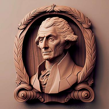 3D model Gilbert Stuart American artist (STL)